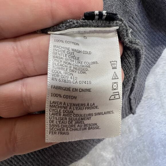 Nautica Mens L Full Zip Mock Neck Cardigan Sweater Gray Horizontal Rib Pockets - Picture 6 of 12